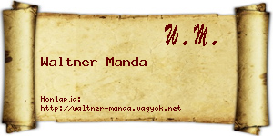 Waltner Manda névjegykártya